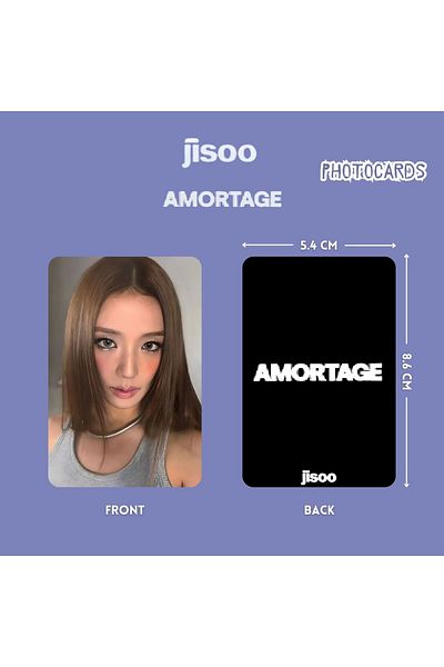 Kpop Dünyasi Blackpink Jisoo'' Amortage'' Photocards Set Pob 2