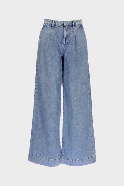 CROSS JEANS بنطلون جينز أزرق فاتح عالي الخصر من Fermitari Wideleg C 4530-215