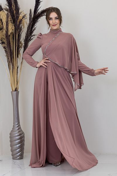 Surikka Ahenk Jumpsuit with Cape Shoulders