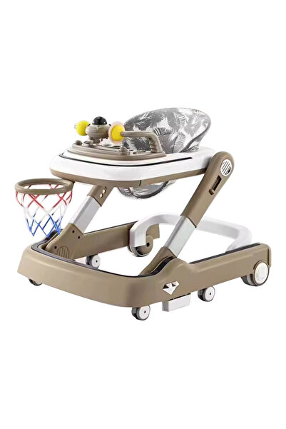 Ma Baby مشاية أطفال، مشاية تعليمية مضادة للانقلاب مع إضاءة وموسيقى وصندوق ألع...