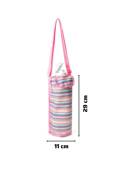 NS reliable Ns 1.50 Liter Water Resistant Thermal Water Bottle and Flask Carrying Bag-Striped