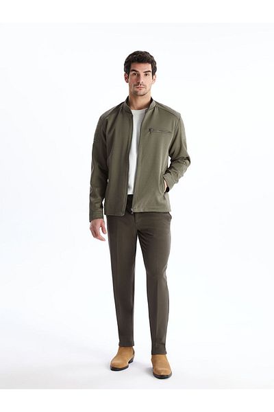 LC Waikiki LCW Vision Slim Fit Biker Collar Men's Coat