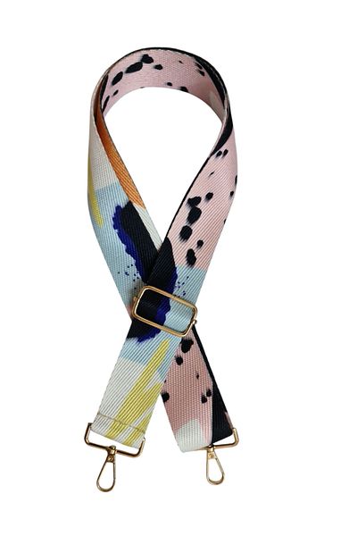 Gloria Gold Metal Polyester Column Adjustable Bag Handle - 120 cm Phone Strap / Brush Pattern