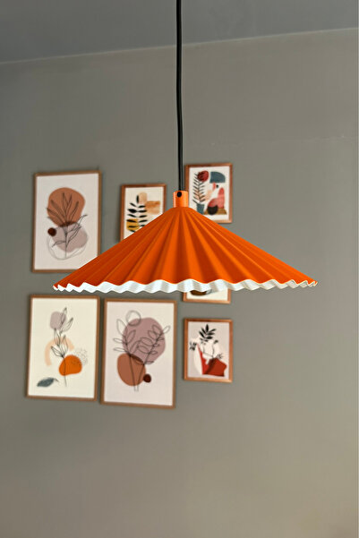 Bamyum Avilla Turuncu Tekli Metal Avize Rustik Cafe Mutfak Modern Dekoratif Sarkıt Aydınlatma