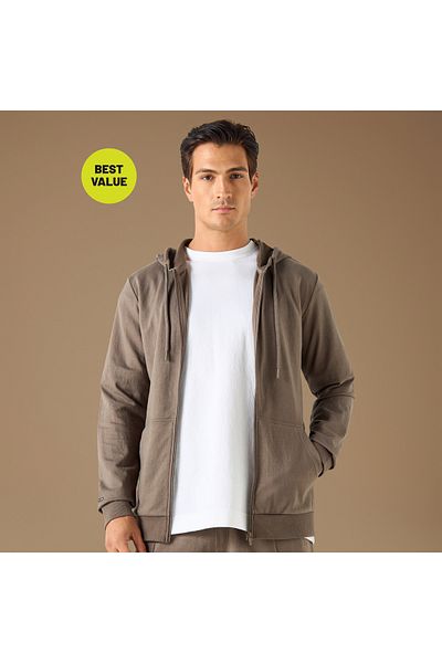Adot Zip Through Jacket with Hood and Pockets