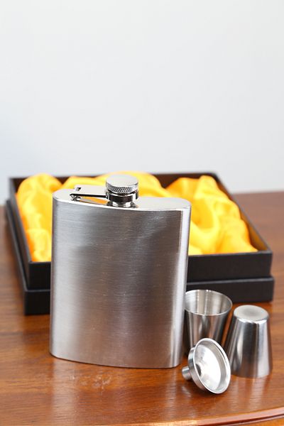 imsaconcept Stainless Steel 2 Shot Glass Flask Set 8.0Z