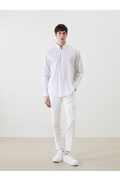 LC Waikiki Regular Fit Long Sleeve Striped Men's Shirt