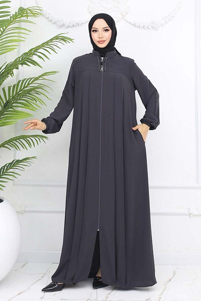 benguen Λεπτομερής ρόμπα με ρίγες Ferace Anthracite 1007