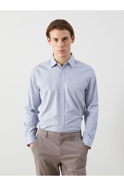 LC Waikiki Regular Fit Long Sleeve Poplin Men's Shirt
