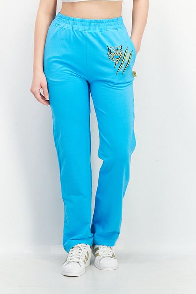 Plein Sport Women Sportswear Fit Training Sweatpants, Light Blue Combo