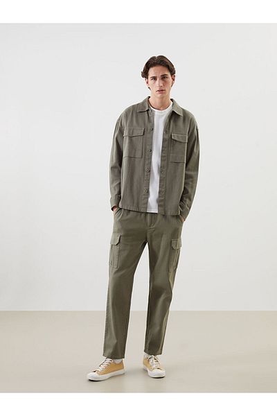 LC Waikiki Comfortable Fit Gabardine Pocket Men's Shirt