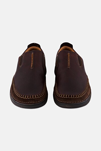 CLARKS Men Wide Nature 5 Walk Slip On Casual Shoes, Dark Brown