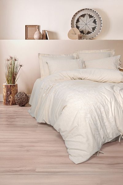 Cotton Box Σετ Παπλωματοθήκη Personality Βαμβακερό Λινό - Kivora Beige