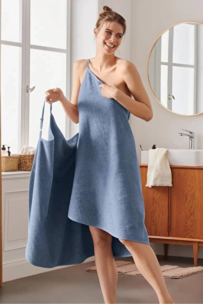 Tchibo Women Towel Dress 125 x 185 cm, Dusty Blue