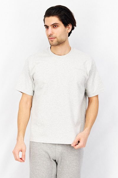 adidas Men Sportswear Fit Short Sleeve Embroidered Outdoor T Shirt, Grey