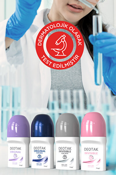 Deotak Invisible Erkek 7 Güne Kadar Etkili Roll-on Deodorant 35 ml x 4 adet