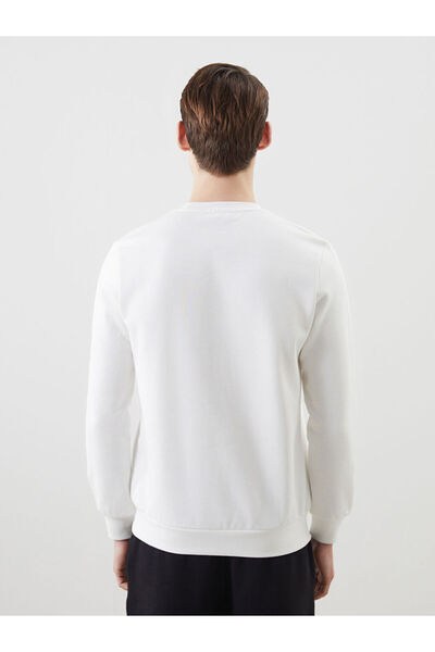 LC Waikiki Ανδρικό χοντρό φούτερ με στάμπα LCWAIKIKI Classic Crew Neck