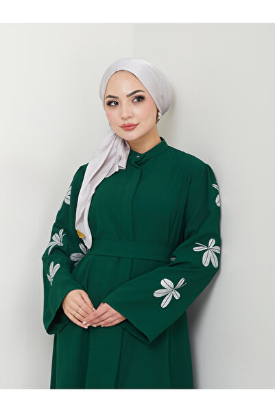 EFSUN MODA Emerald Women's Ferace - Φόρεμα Abaya με στάμπα πεταλούδας