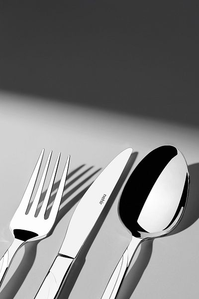 Nehir Fiesta Simple 12 Person 84 Piece Leather Boxed Fork Spoon Knife Set