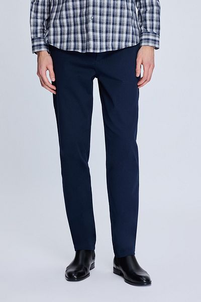 Hatemoğlu Παντελόνι Jogger Casual με μοτίβο Navy Blue Dynamic Fit με πλαϊνές τσέπες
