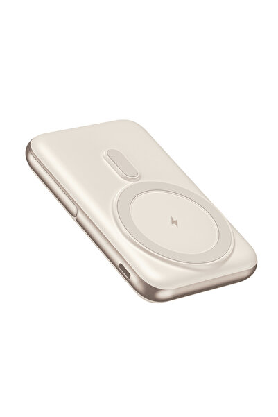 Nettech Nt-pw33 15w 20w Pd 10000 Mah Magsafe Taşınabilir Kablosuz Hızlı Şarj Aleti Powerbank - Krem
