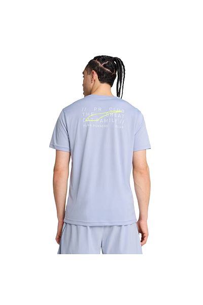 Puma Γραφικά Ανδρικό μπλουζάκι για τρέξιμο μπλε 52655747