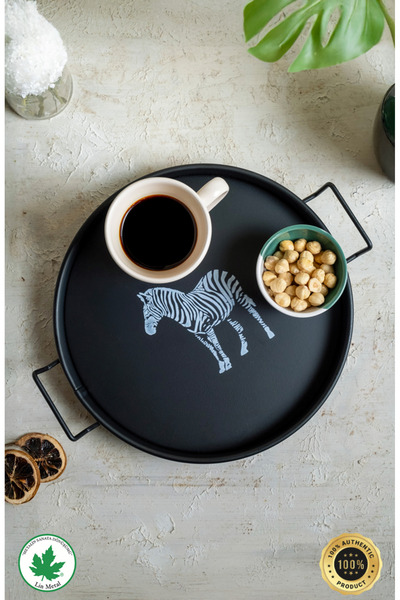 linmetal Zebra Baskılı Tepsi 26cm
