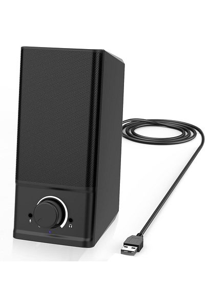 COOYA Computer Speakers, USB for Power, Connect 3.5 mm Headphone and Microphonefor Desktop, Laptop