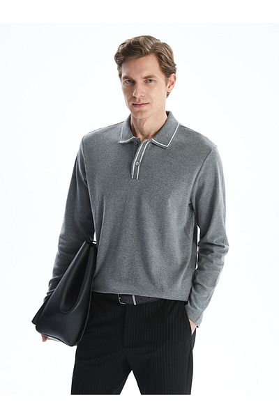 LC Waikiki Polo Neck Long Sleeve Men's Sweatshirt