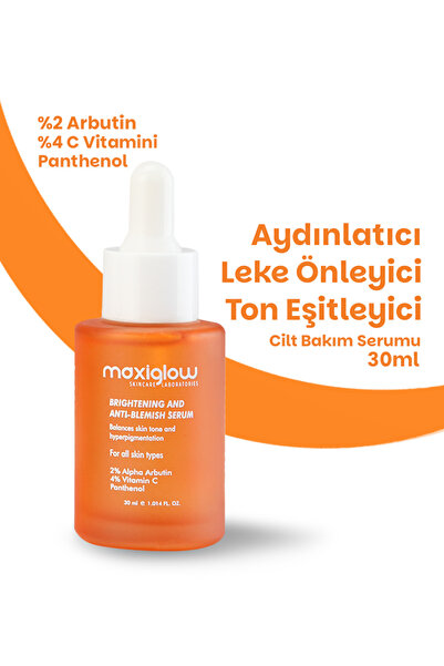 MaxiGlow C Vitamini & Alpha Arbutin Cilt Bakım Serumu, Leke Karşıtı, Ton Eşit...