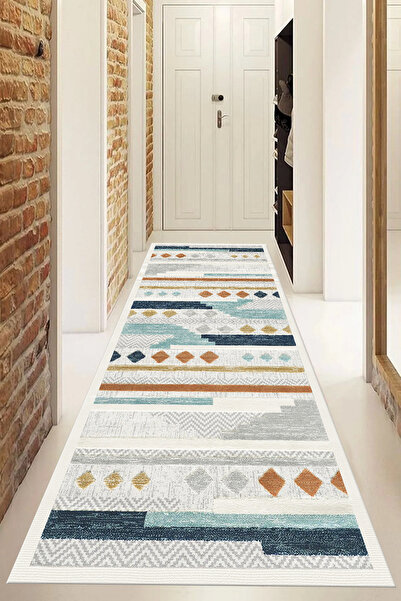 G&C HOME Dijital Kaymaz Yıkanabilir Modern  Renkli Mutfak Halısı Salon Halısı...