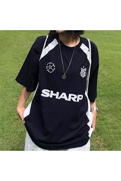 Köstebek Sharp College Unisex Black Jersey T-Shirt