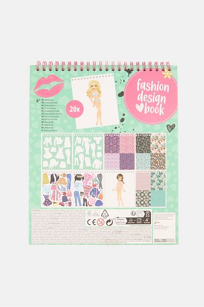 Besties Fashion Design Coloring and Sticker Book with Stencils, Green