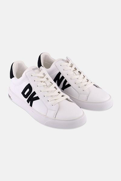 Dkny Women Abeni Brand Logo Lace Up Casual Shoes, White