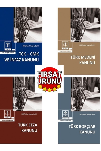 Tercih Akademi Yayınları Türk Borçlar-Türk Medeni-Türk Ceza-TCK -CMK ve İnfaz  (Cep Boy)(4lü Kanun Seti)