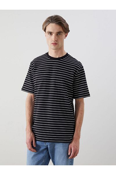 LC Waikiki Tricou pentru bărbați din bumbac pieptănat cu mânecă scurtă cu decolteu și mânecă scurtă - S55978Z8