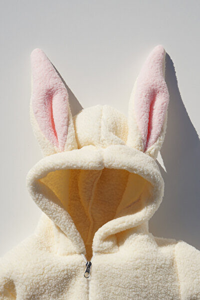 gumbuloy X Silk Atlas Boys Girls Baby and Kids Plush Winter Rabbit Jumpsuit