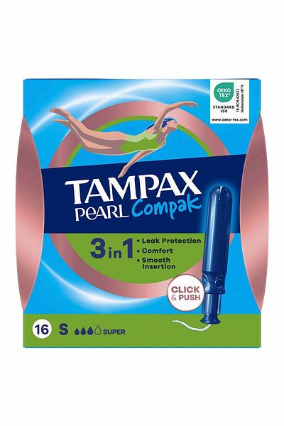 TAMPAX Pearl Compak Tampon Super 16-Pack