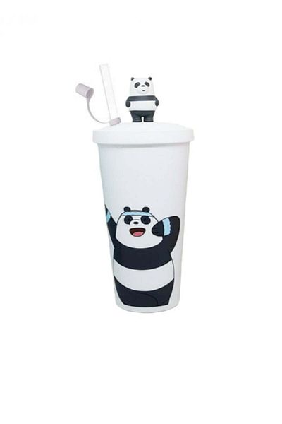 Miniso WE BARE BEARS BOTTLE WITH straw - 400 ML