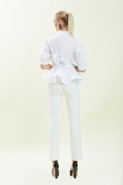 VERDA Judge Collar Pleated Blouse