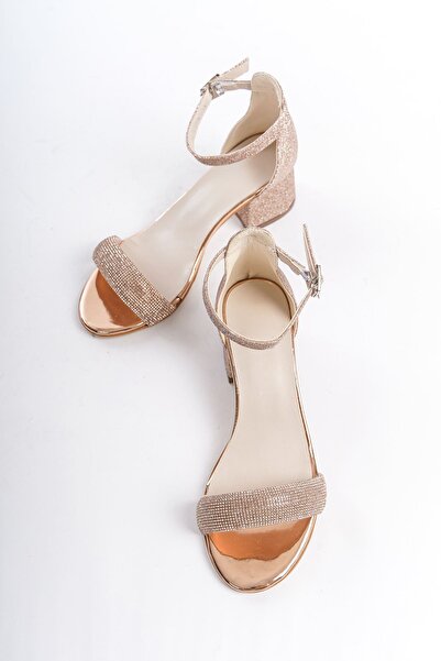 owwox club أووكس كيدز؛ حذاء بناتي، ذهبي وردي، حذاء بتفاصيل حجرية مقاومة للتشوه