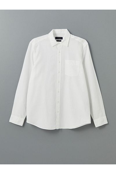 LC Waikiki Ανδρικό πουκάμισο SOUTHBLUE Regular Fit μακρυμάνικο Gabardine