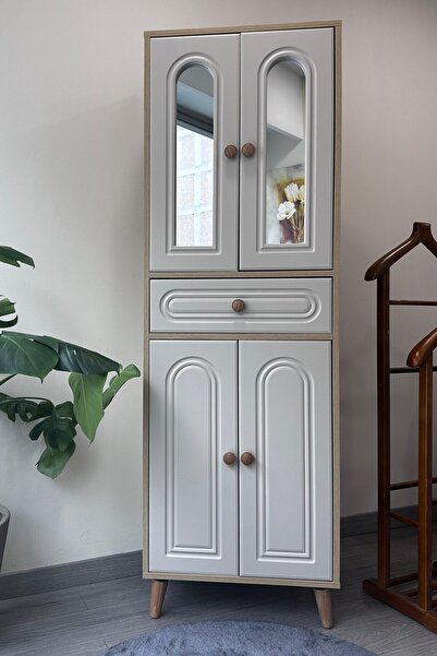 FUHO Eva Bohem Çok Amaçlı Dolap Safir Meşe-Vizon Bej