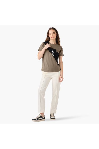 Kappa Kappa Logo Detail Crew Neck T-shirt with Short Sleeves