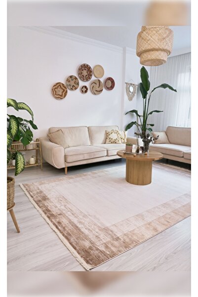 Apex Halı Serenity 7812 Vizon Yumuşak Dokulu %100 Viskon Makine Dokuması Halı