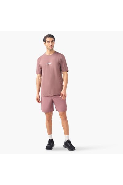 Adot Solid Shorts With Drawstring Closure And Pockets