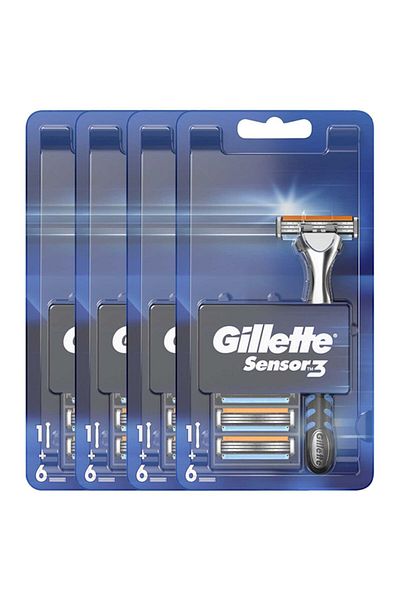Gillette Sensor3 Machine and 6 Spare X 4 Pieces