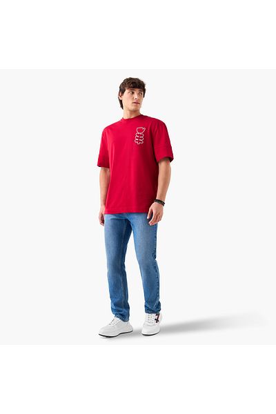Lee Cooper Embroidered T-shirt with Crew Neck