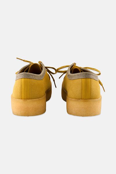 CLARKS Men Wallabee Cup Standard Fit Lace Up Shoes, Amber Gold