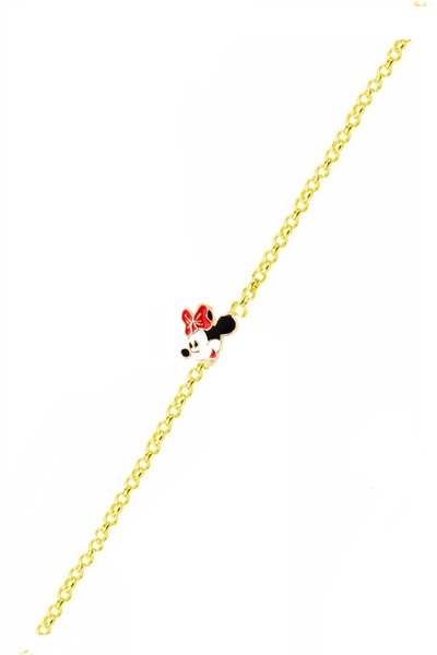 Trend Silver 925 Ayar   Gümüş Mineli Kız Çocuk Altın Yaldızlı  Gümüş Bileklik